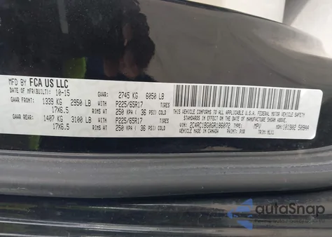 2016 Chrysler Town & Country Touring z USA, uszkodzony, nr VIN 2C4RC1BG0GR186072